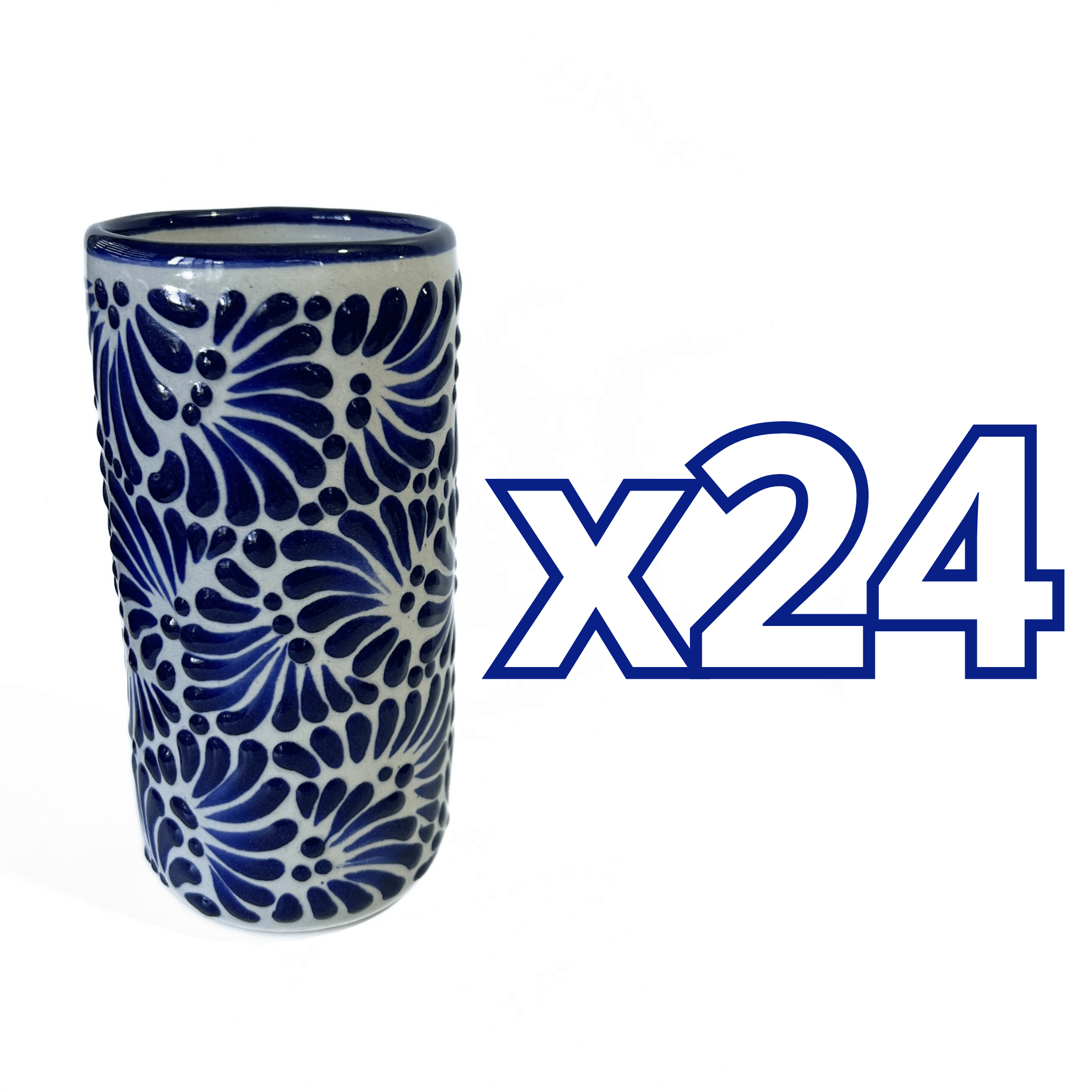 VASOS PARA JARRA FONDO TRADICIONAL MIK AZUL COBALTO