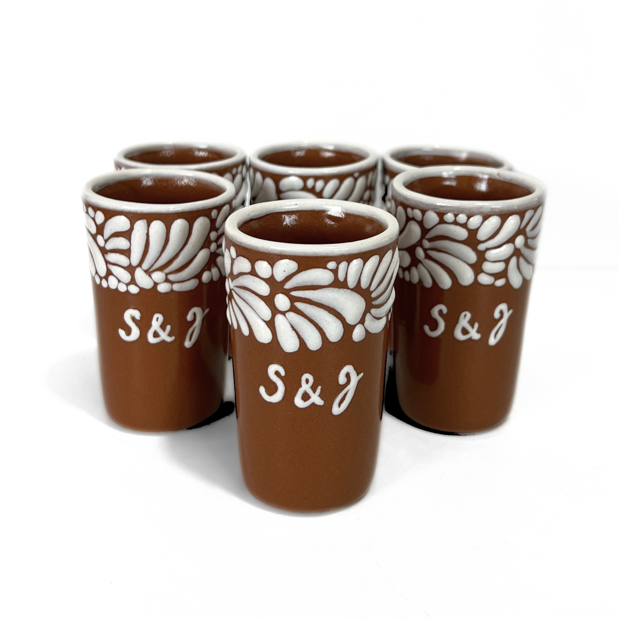 TEQUILERO INICIALES FONDO CAFE MIK CENEFA BLANCO PERSONALIZADO
