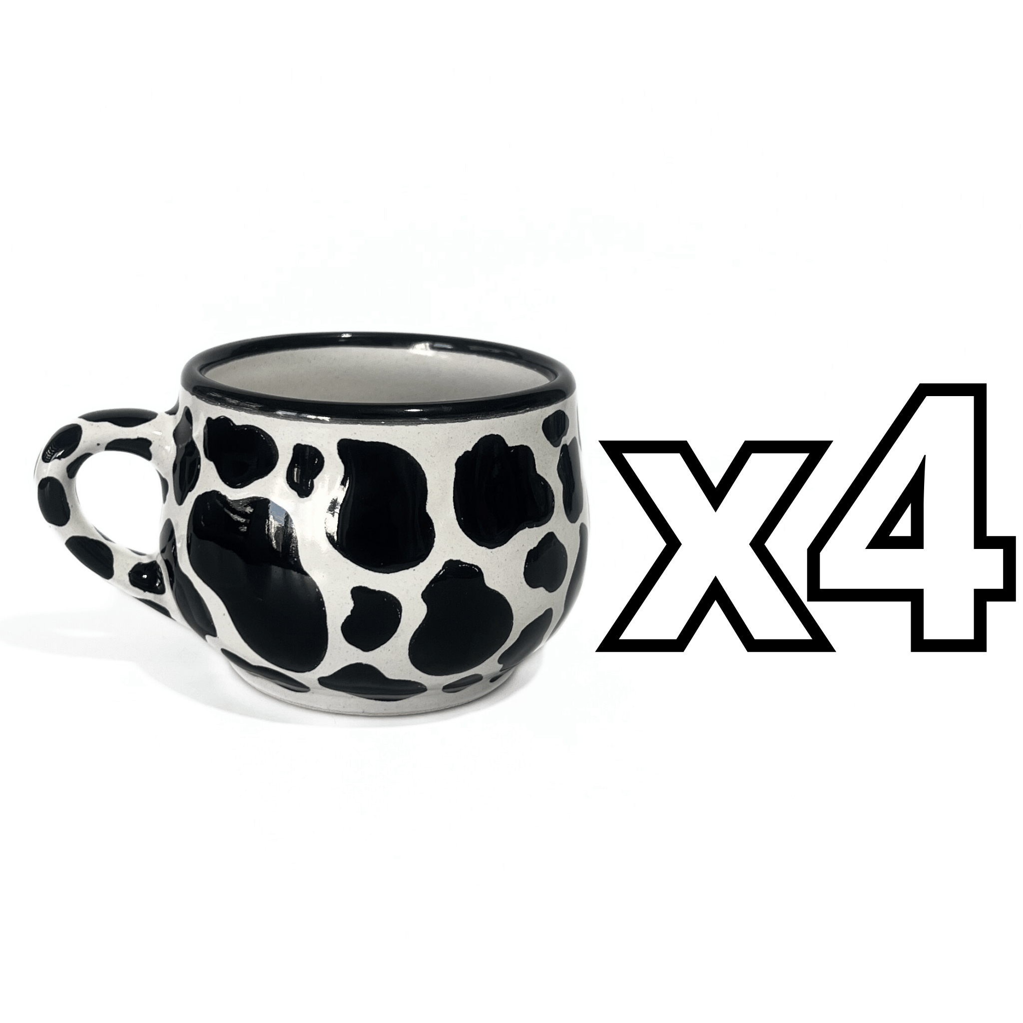 TAZA CHOCOLATERA MEDIANA DECORADO VACA