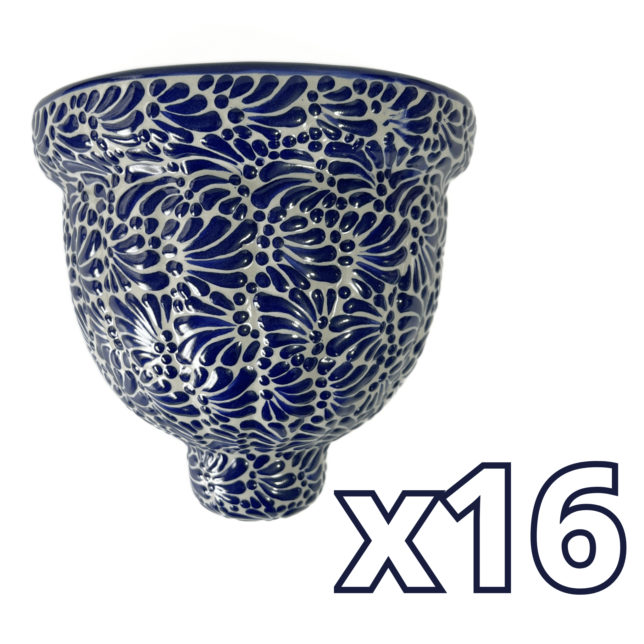 MACETA DE PARED GAJOS MEDIANA FONDO TRADICIONAL MIK AZUL COBALTO