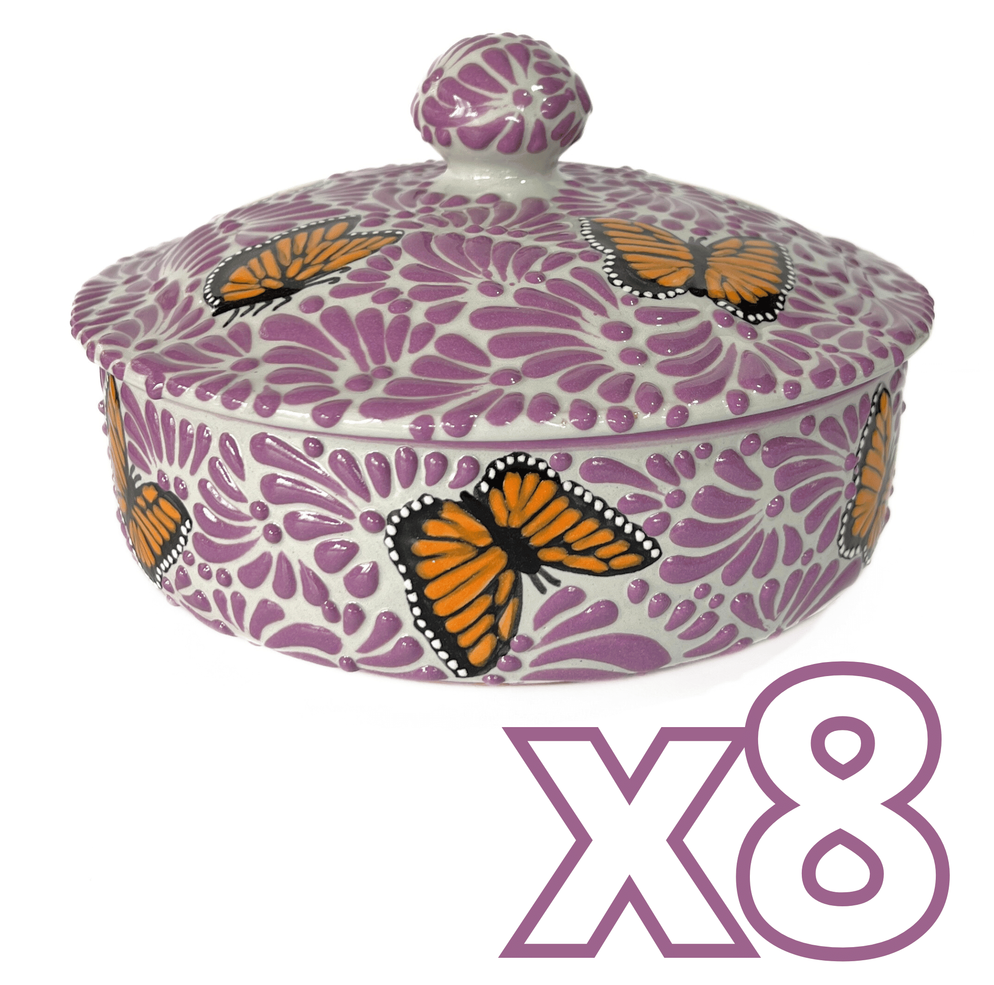TORTILLERO FONDO TRADICIONAL MIK MORADO MARIPOSAS