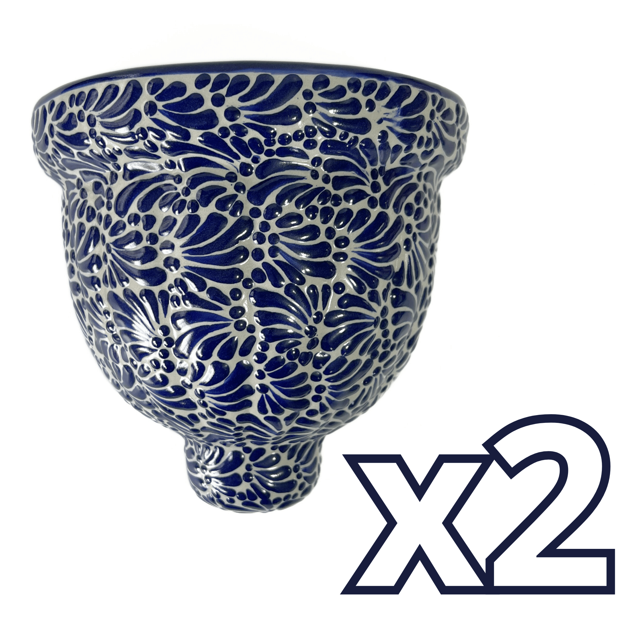 MACETA DE PARED GAJOS MEDIANA FONDO TRADICIONAL MIK AZUL COBALTO