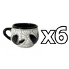 TAZA CHOCOLATERA MEDIANA FONDO TRADICIONAL MIK BLANCO ORILLA NEGRO