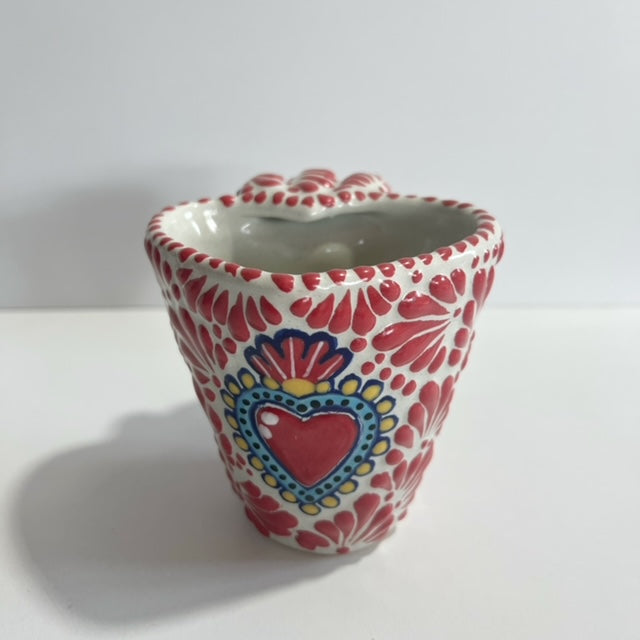 TAZA FORMA DE CORAZÓN SAGRADO CORAZÓN ROJO MIK