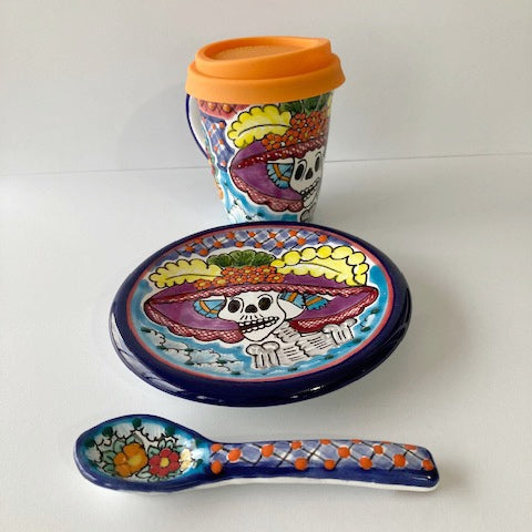 SET 3 PIEZAS CATRINA TAPA NARANJA