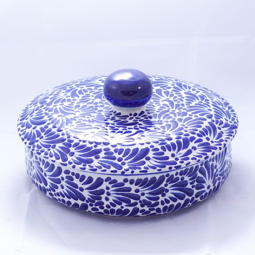 TORTILLERO DE TALAVERA AZUL COBALTO ESTILO MIK