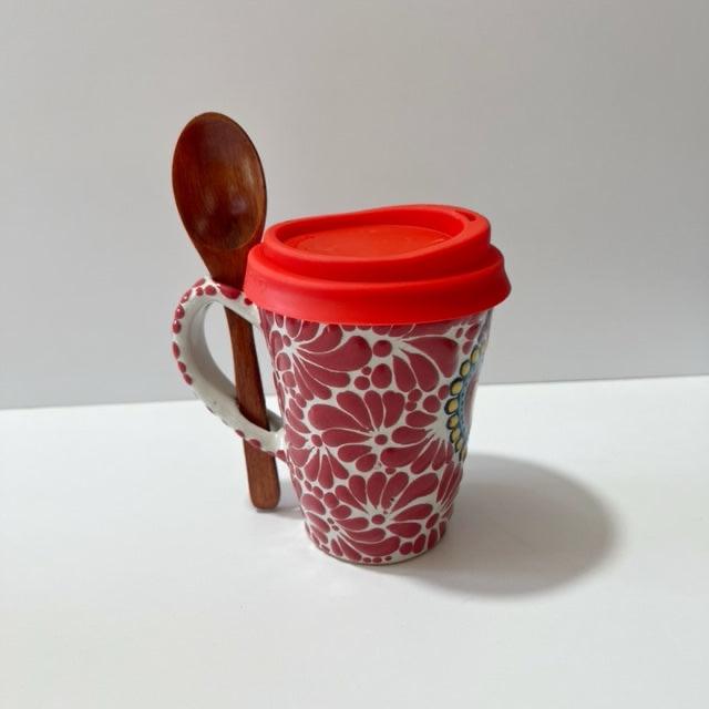 TERMO CUCHARA SAGRADO CORAZÓN ROJO ESTILO MIK