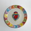 PLATO PLANO SAGRADO CORAZON MULTICOLORES