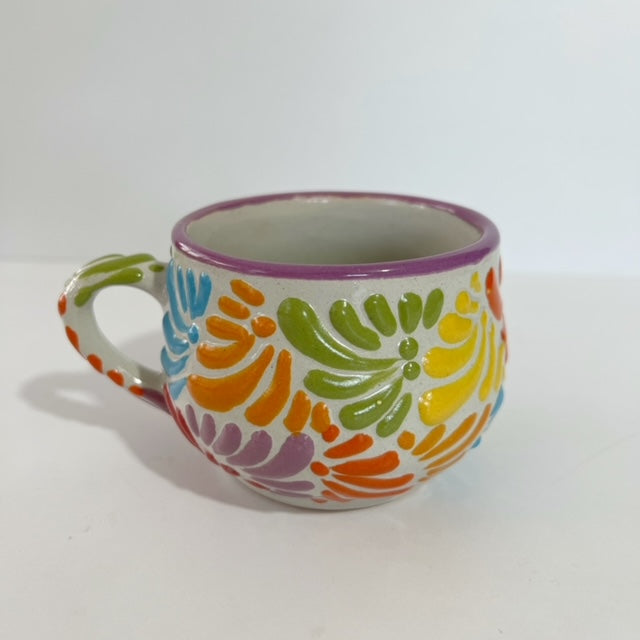 TAZA CHOCOLATERA MEDIANA MULTICOLORES MIK FONDO BLANCO