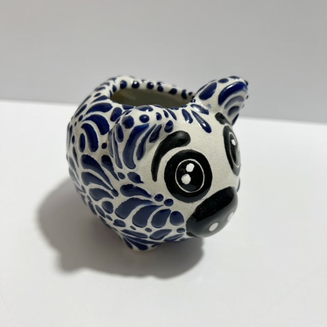 MACETA CERDITO COLOR AZUL COBALTO