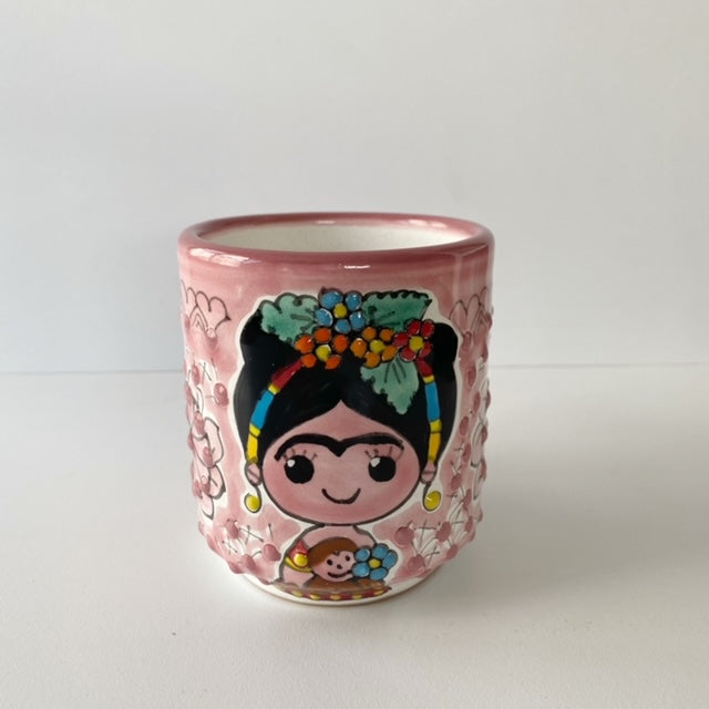 TAZA RECTA ESTANDAR ROSA MEXICANITA FLORES